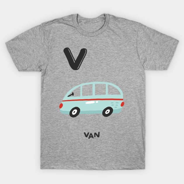 V is Van T-Shirt by JunkyDotCom